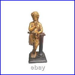 Greek / Roman woman Goddess Sculptural Figural statue bronze finish