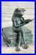 Green_Patina_Hand_Made_Cute_Frog_With_Glasses_Reading_Bronze_Statue_01_ua
