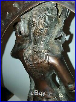 HINDU Bronze God Godess- late 18 century standing at 18 INCHES. MADE IN INDIA
