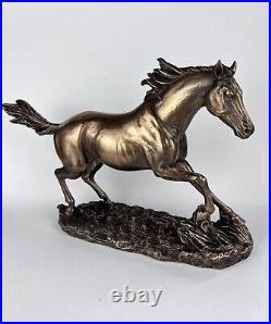 HORSE Large Statue Figure Polystone Bronze Home Decor Made in Italy 33 cm