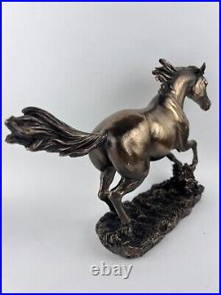 HORSE Large Statue Figure Polystone Bronze Home Decor Made in Italy 33 cm