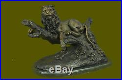Hand Made 20china fengshui bronze anger animal lion roar statue Sculpture