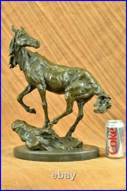 Hand Made Abstract Modern Horse Gallops Bronze Sculpture Statue Figurine Figure