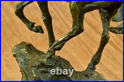 Hand Made Abstract Modern Horse Gallops Bronze Sculpture Statue Figurine Figure