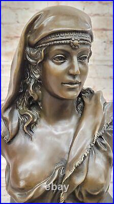 Hand Made Art Deco Statue Detailed Woman Bronze Collectible Gift