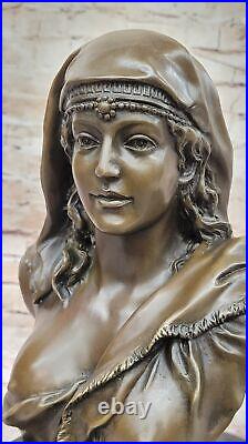 Hand Made Art Deco Statue Detailed Woman Bronze Collectible Gift