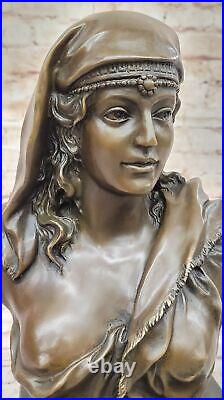 Hand Made Art Deco Statue Detailed Woman Bronze Collectible Gift Sale NR