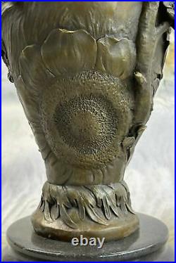 Hand Made Art Nouveau Figural Bronze Nymph Vase Hot Cast Sculpture Statue Deal