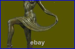 Hand Made Art Nouveau Museum Quality Bronze Dancer Showgirl Sculpture Statue Art