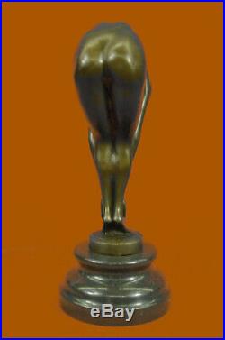 Hand Made BRONZE SCULPTURE NUDE GIRL FRENCH STATUE SIGNED FIGURINE FIGURE DEAL