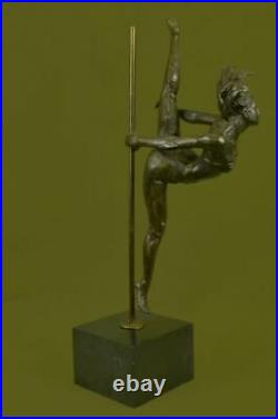 Hand Made Bronze Art Deco Aldo Vitaleh Large Ballerina Statue Figurine Artwork