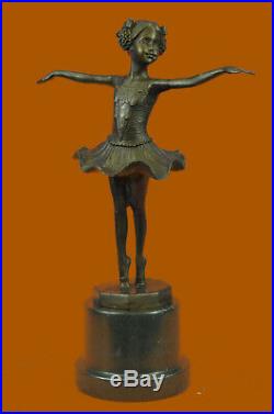 Hand Made Bronze Ballet Dancer Girl Ballerina Dancing Figurine Statue Figurine