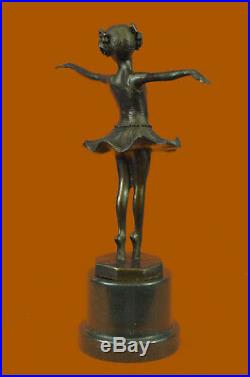 Hand Made Bronze Ballet Dancer Girl Ballerina Dancing Figurine Statue Figurine