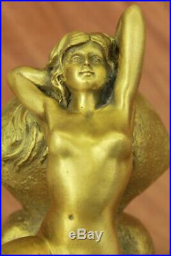 Hand Made Bronze Beautiful statue of an Egyptian Queen CLEOPATRA SPHINX Statue