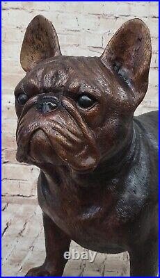 Hand Made Bronze Bulldog Statue by Moigniez Extra Large Home Decoration