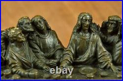 Hand Made Bronze Figurine Da Vinci Last Supper Christmas Statue Gift Home Decor