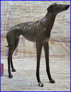 Hand Made Bronze Greyhound Ornament Sculpture Statue Whippet Racing Dog Figure