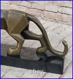 Hand Made Bronze Jaguar Sculpture Abstract Modern Art by Fransisci