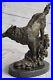 Hand_Made_Bronze_Metal_Statue_on_Marble_Western_Timber_Wolf_Coyote_Gift_01_rasw