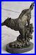Hand_Made_Bronze_Metal_Statue_on_Marble_Western_Timber_Wolf_Coyote_Gift_01_vwxb