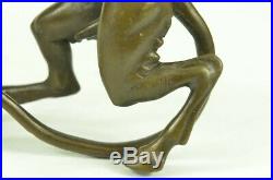 Hand Made Bronze Miniature Figurine Satyr Erotica Statue Erotic Sculpture