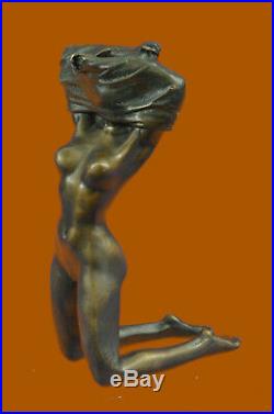 Hand Made Bronze Nude Girl Dancer Sculpture Statue Figure Realism Art Decor Deal