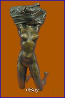 Hand Made Bronze Nude Girl Dancer Sculpture Statue Figure Realism Art Decor Gift