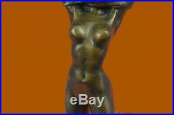 Hand Made Bronze Nude Girl Dancer Sculpture Statue Figure Realism Art Decor Gift
