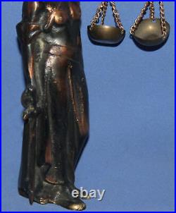 Hand Made Bronze Plated Themis Statuette