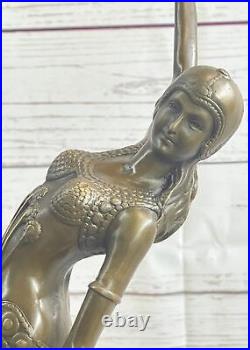 Hand Made Bronze Sculpture After Chiparus Chorus Dancer Signed Figurine Statue Hand Made Bronze Sculpture After Chiparus Chorus Dancer Signed Figurine Statue