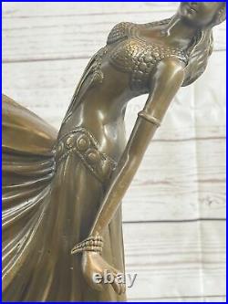 Hand Made Bronze Sculpture After Chiparus Chorus Dancer Signed Figurine Statue Hand Made Bronze Sculpture After Chiparus Chorus Dancer Signed Figurine Statue