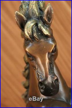 Hand Made Bronze Sculpture Beautiful Large Vienna Rearing Horse Statue Figurine