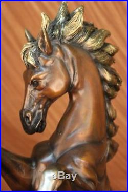 Hand Made Bronze Sculpture Beautiful Large Vienna Rearing Horse Statue Figurine