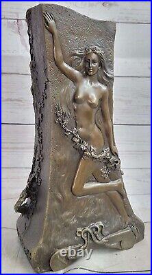 Hand Made Bronze Sculpture Museum Quality Erotic Woman Vase Decoration Figurine