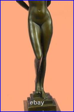 Hand Made Bronze Sculpture Naked Stripper Nude Girl Statue Figurine Figure Deal