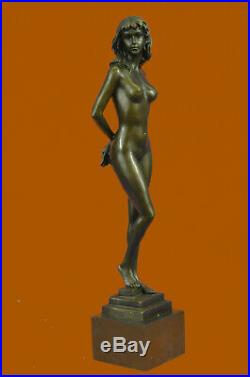 Hand Made Bronze Sculpture Naked Stripper Nude Girl Statue Figurine Lost Wax Art
