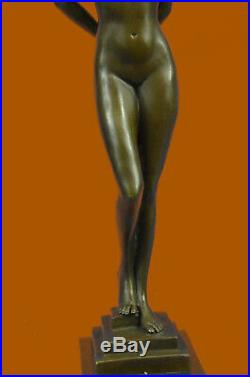 Hand Made Bronze Sculpture Naked Stripper Nude Girl Statue Figurine Lost Wax Art