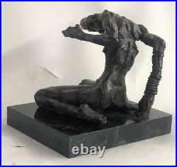 Hand Made Bronze Sculpture Numbered Aldo Vitaleh Zombie Bronze Statue Figure Art