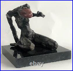 Hand Made Bronze Sculpture Numbered Aldo Vitaleh Zombie Bronze Statue Figure Art