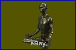 Hand Made Bronze Sculpture, Statue Art Nouveau MAN Yoga Meditation Figurine SALE