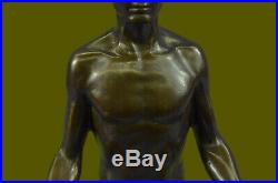 Hand Made Bronze Sculpture, Statue Art Nouveau MAN Yoga Meditation Figurine SALE