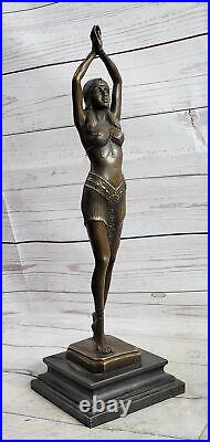 Hand Made Bronze Sculpture, Statue Art Nouveau Signed D. H Chiparus Decor Sale