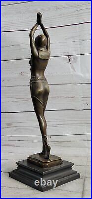 Hand Made Bronze Sculpture, Statue Art Nouveau Signed D. H Chiparus Decor Sale