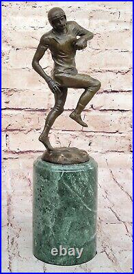 Hand Made Bronze Sculpture Statue Sports 100% Football Player Hot Cast