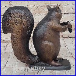 Hand Made Bronze Squirrel Statue by Moigniez Hot Cast Animal Figurine