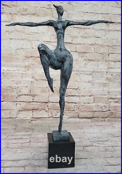 Hand Made Bronze Statue Ballerina Figurine, Special Patina, Abstract Figurine