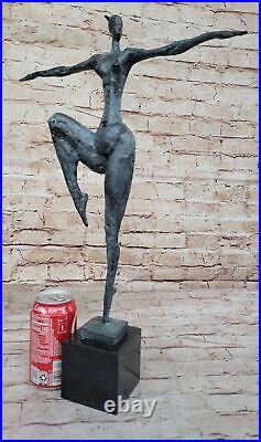 Hand Made Bronze Statue Ballerina Figurine, Special Patina, Abstract Figurine