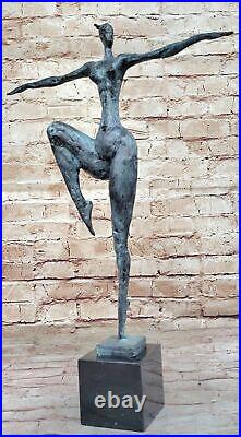 Hand Made Bronze Statue Ballerina Figurine, Special Patina, Abstract Figurine