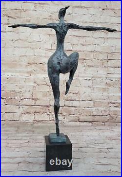 Hand Made Bronze Statue Ballerina Figurine, Special Patina, Abstract Figurine