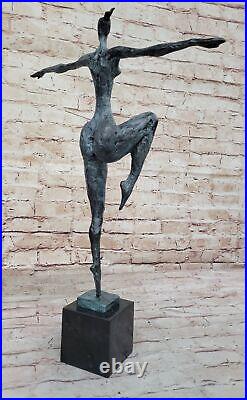 Hand Made Bronze Statue Ballerina Figurine, Special Patina, Abstract Figurine